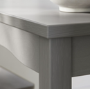 HAUGA Table, grey/birch veneer, 74x74 cm