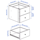 KALLAX Insert with 2 drawers, high-gloss white, 33x33 cm