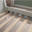 RAMNEFJÄLL double bed frame/RAMNEFJÄLL bed cover, kilanda light beige, 160x200 cm