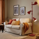 HEKTAR floor/reading lamp, brown-red