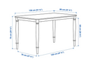 DANDERYD Dining table, black, 130x80 cm