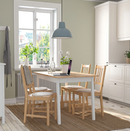 PINNTORP kitchen table, light brown-white, 125x75 cm, seats 4