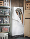 VUKU Wardrobe, white, 74x51x149 cm