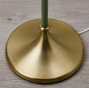 FLYGHOJD Floor lamp, brass/green-grey