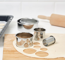 LÄTTBAKAD Cookie cutter, set of 5, silver-colour