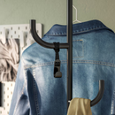 ÄLGANÄS Hat and coat stand, black, 173x33 cm
