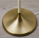 FLYGHÖJD Floor lamp, brass-beige