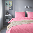 PILTANDVINGE Duvet cover and 2 pillowcases, light pink, 200x200/50x60 cm
