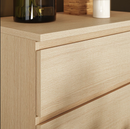 MALM Chest of 6 drawers, white stained oak veneer, 80x123 cm