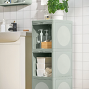IVÖSJÖN bahtroom high cabinet, green, 33x34x99 cm