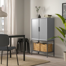 TULLSTORP Cabinet, grey, 73x35x126 cm