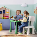 MAMMUT children's table, high-gloss green, 77x55 cm
