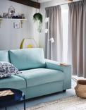 VIMLE Frame 2-seat section/VIMLE Cover for 2-seat section, Saxemara light blue