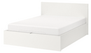 MALM double bed base, white, 180x200 cm, with base