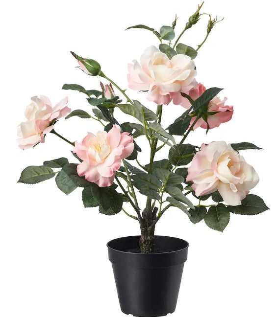 FEJKA Artificial potted plant, in/outdoor/Rose pink, 12 cm