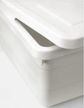 SOCKERBIT Box with lid, white, 38x25x15 cm