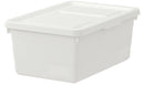 SOCKERBIT Box with lid, white, 38x25x15 cm