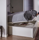 MALM double bed base, white, 180x200 cm, with base