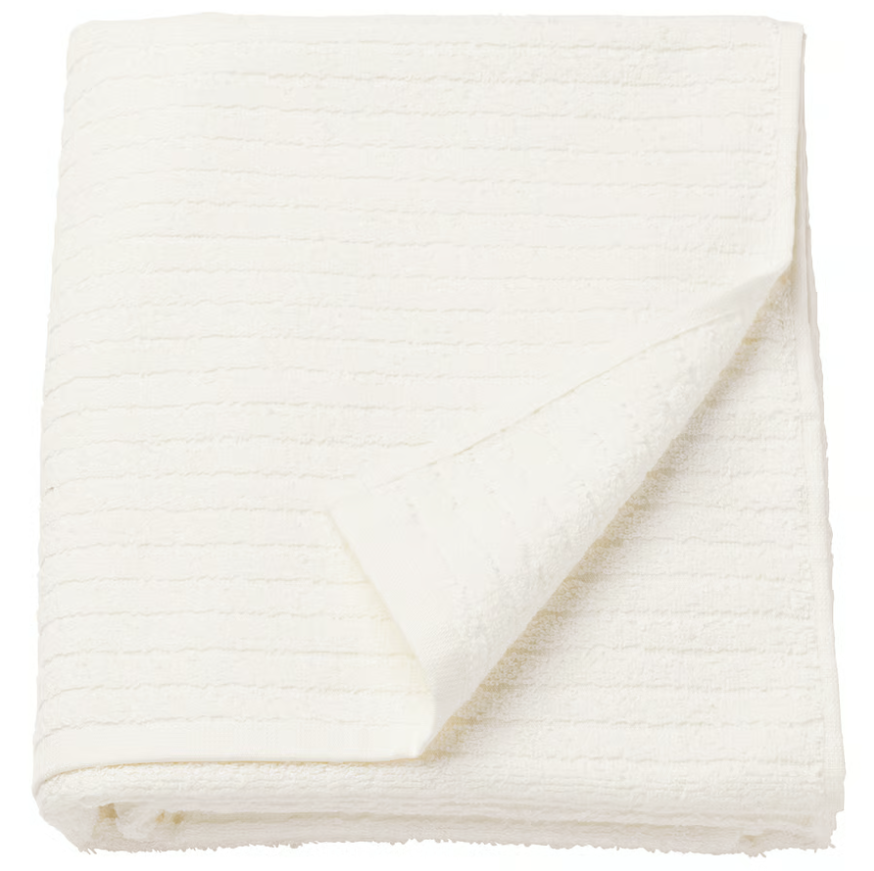 VÅGSJÖN Bath sheet, white, 100x150 cm