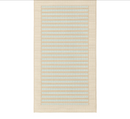 SKEVNING, Rug, woven flat, brown blue/stripes indoor/outdoor, 80x200 cm