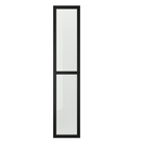 BILLY Bookcase, black oak effect, 80x28x202 cm / OXBERG Glass door, black oak effect, 40x192 cm