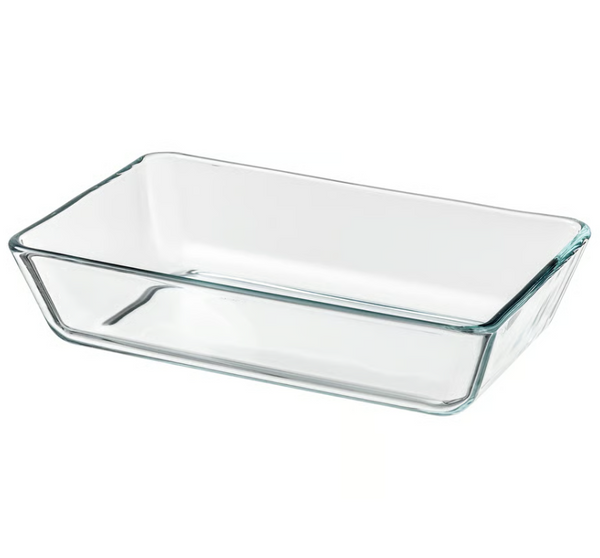 MIXTUR Oven/serving dish, clear glass, 27x18 cm