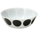 OFTAST Bowl, white black/dot pattern, 15 cm