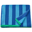 SLÅNHÖSTMAL Bath towel, bright blue/light blue striped, 70x140 cm (28x55 ")
