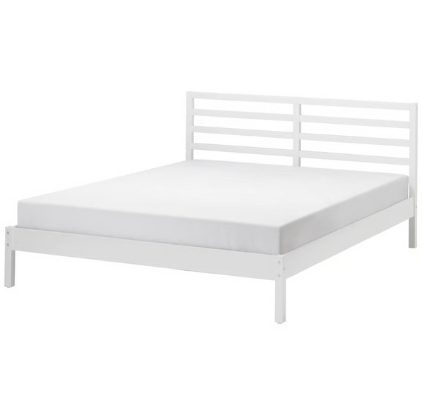TARVA Bed frame, white stained, 160x200 cm