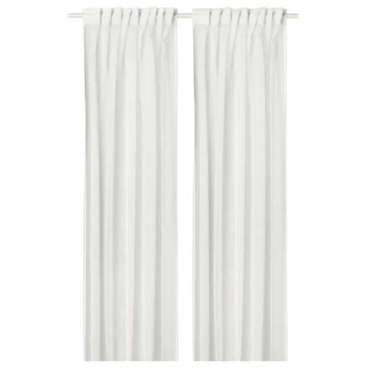 PALPLJUNGMAL sheer curtains, 1 pair, white, 145x300 cm