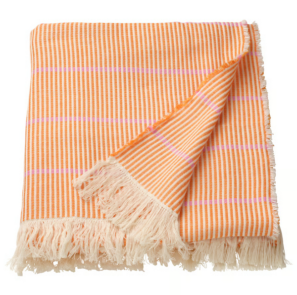 LAPPKATTFOT Throw, bright orange/pink, 130x170 cm