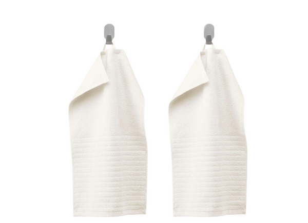 VÅGSJÖN hand towel, white, 30x50 cm, 2 pack