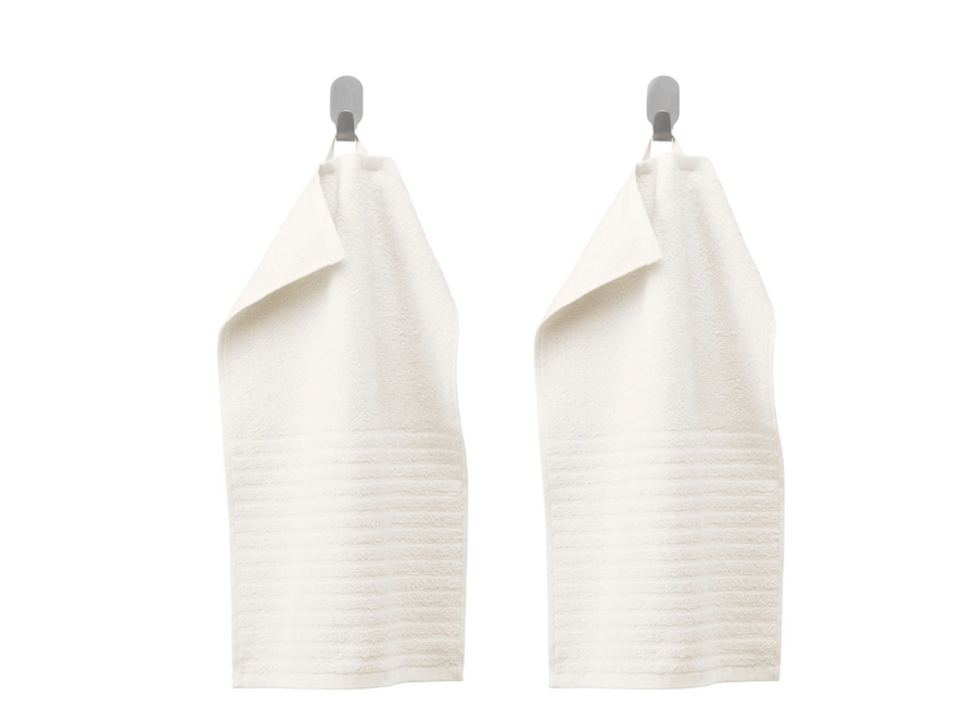 VÅGSJÖN hand towel, white, 30x50 cm, 2 pack