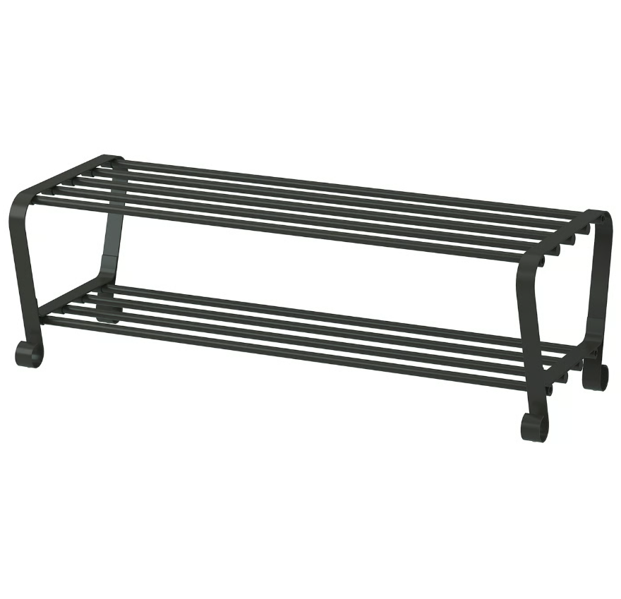 PORTIS shoe cabinet, black, 90x34 cm