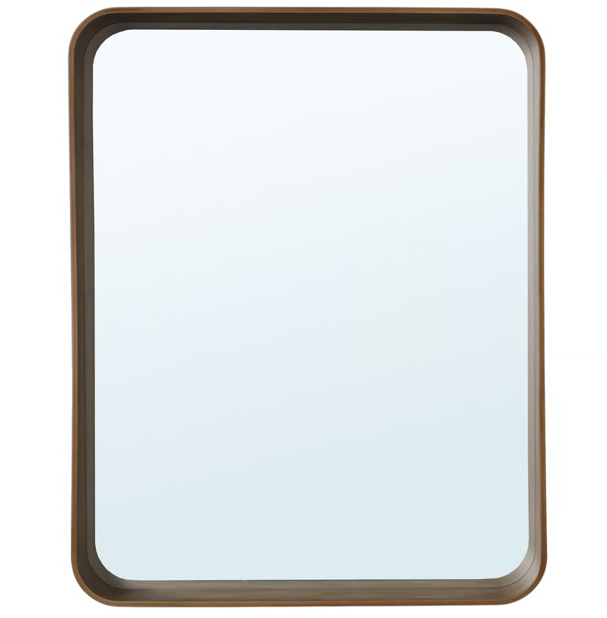 DVÄRGSYREN Mirror, walnut veneer, 40x50 cm