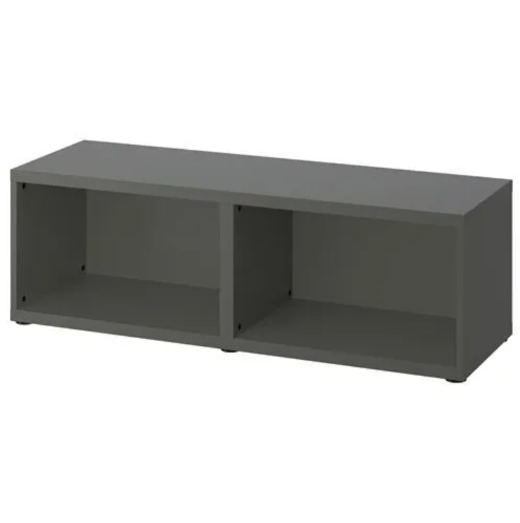 BESTÅ tv bench frame , dark grey, 120x40x38 cm