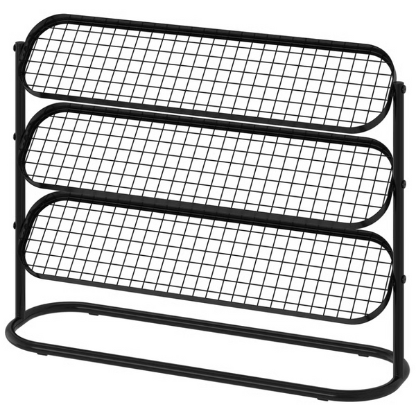 ÄLGANÄS Shoe rack, black, 76x24x59 cm