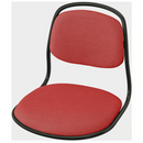 ÖRFJÄLL Chair frame, swivel, black / ÖRFJÄLL Seat shell, black-Vissle red
