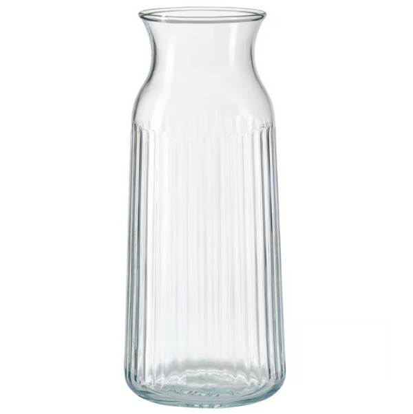 VARDAGEN Carafe, clear glass/patterned, 1.0 l