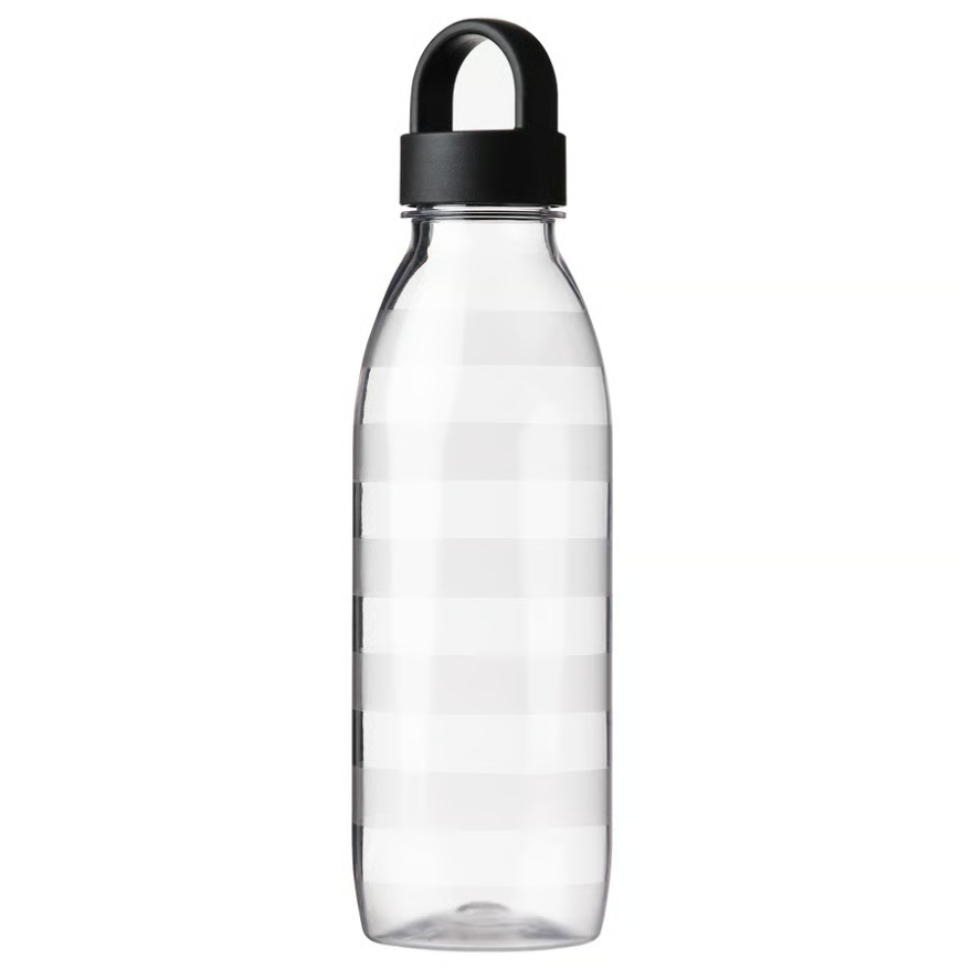 IKEA 365+ Water bottle, striped/dark grey, 0.7 l