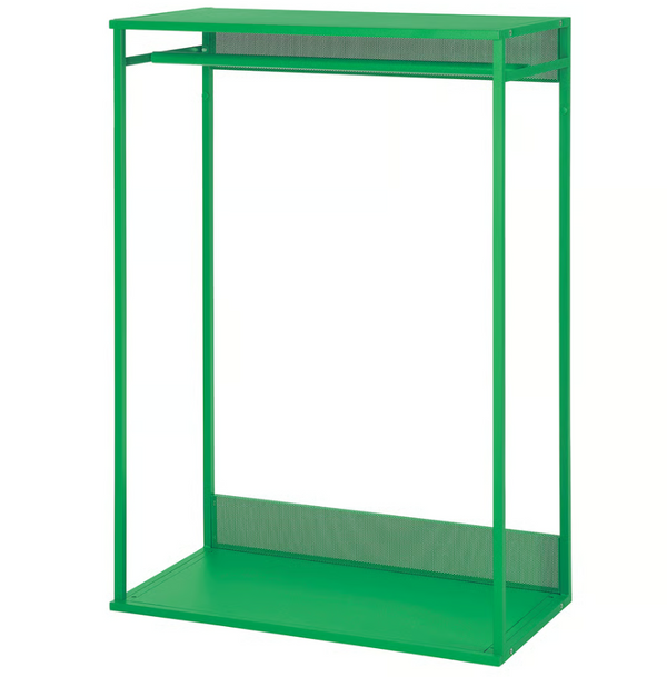 PLATSA Open clothes hanging unit, green, 80x40x120 cm