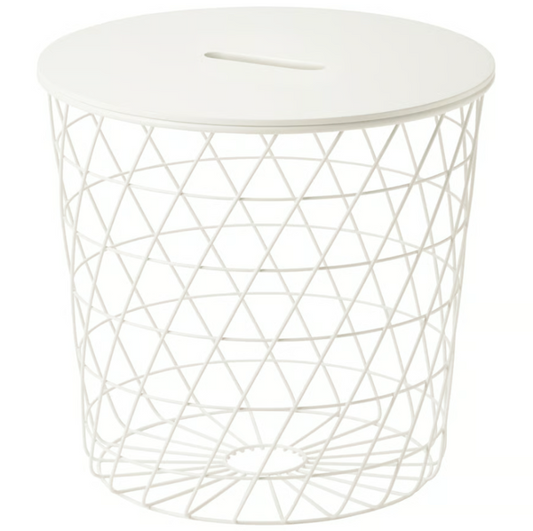 KVISTBRO Storage table, white, 44 cm