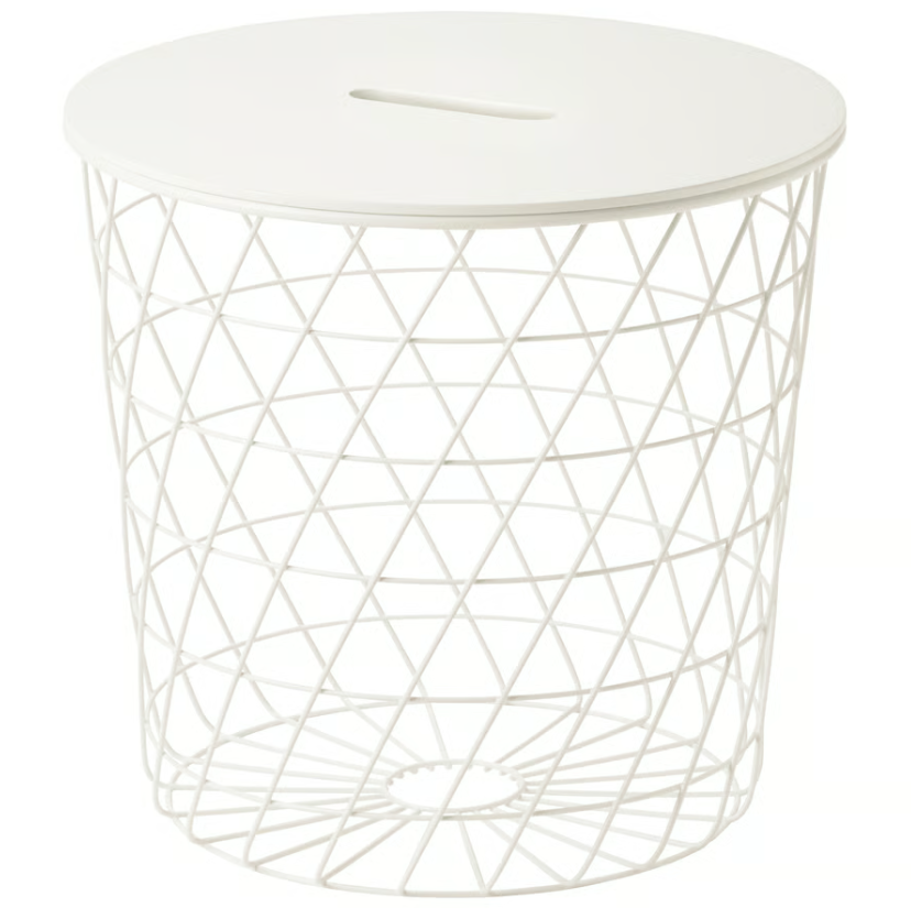 KVISTBRO Storage table, white, 44 cm