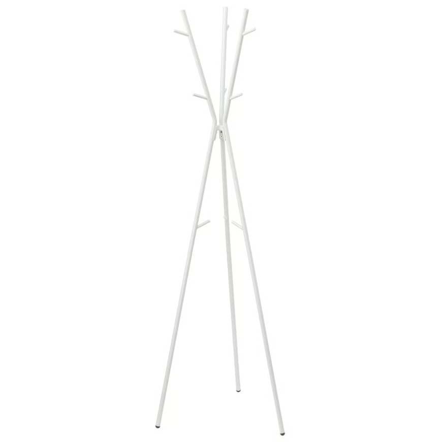 EKRAR Hat and coat stand, white, 169 cm