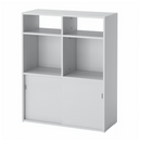 SPIKSMED Open shelf unit, light gray,77x96x32 cm