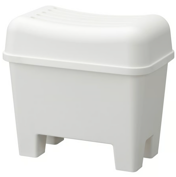 BURSJÖN Stool with storage, white