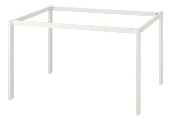 MELLTORP Table top, white, 125x75 cm/MELLTORP Underframe, white, 125x75 cm