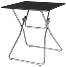 GUNDE Folding table, black, 67x67 cm