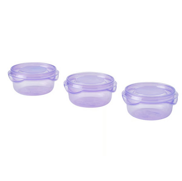 PRUTA Food container with lid, lilac, 70 ml