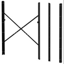 BROR Shelf, black, 84x54 cm/BROR Post, black, 110 cm